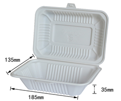 Bio-degradable lunch box from DisposablesInc.com. The best import service in China. Import your disposable items and products from us. 